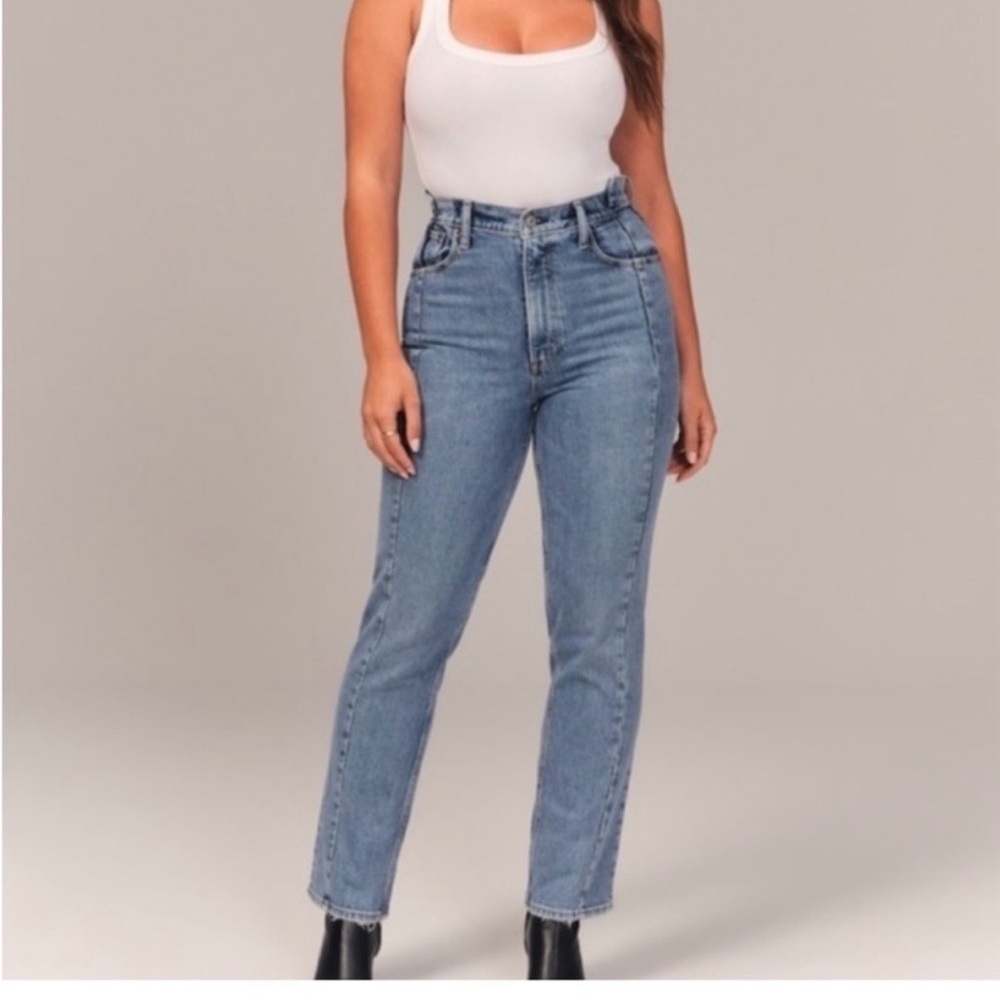 Abercrombie & Fitch High Rise Women's Jeans in Light Blue